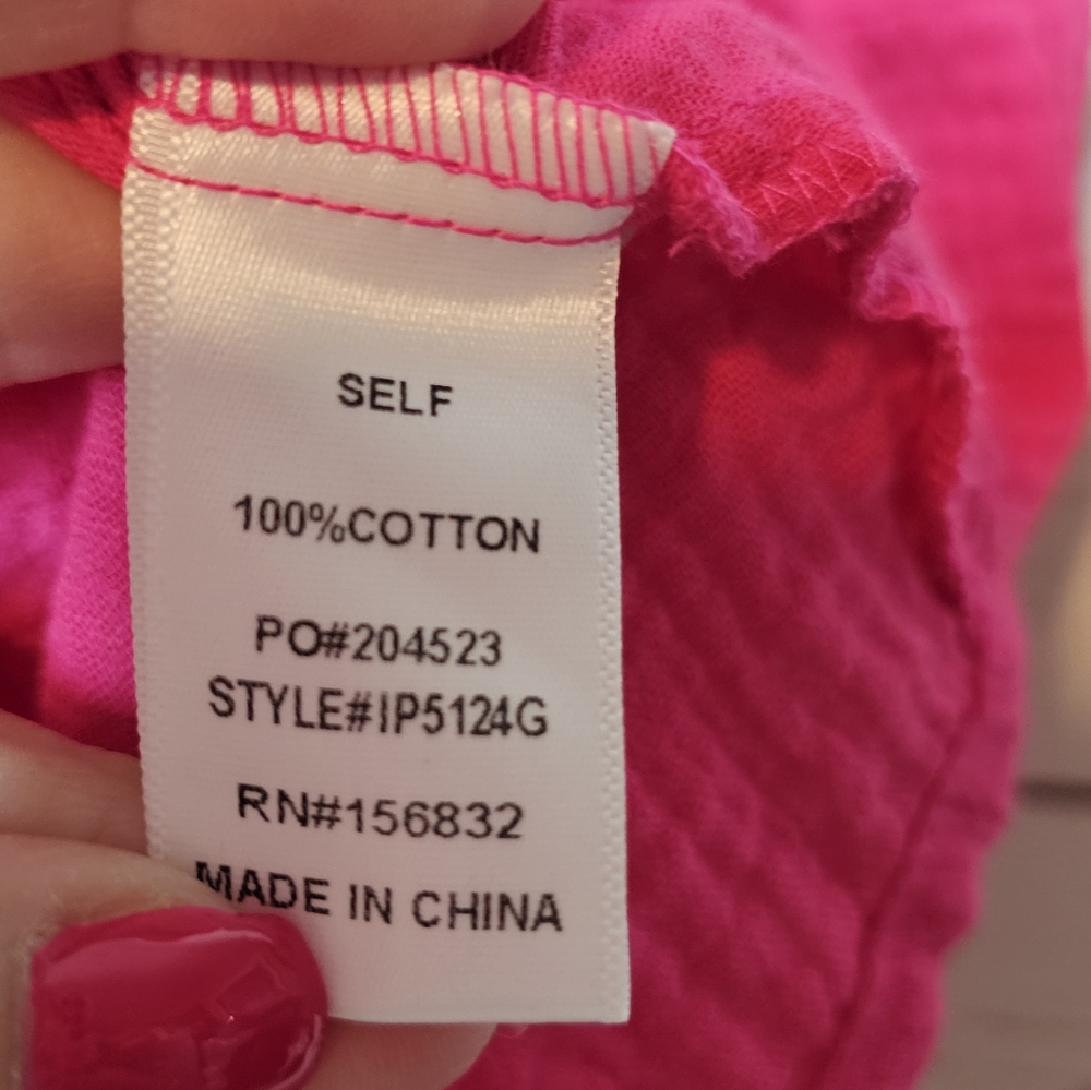 BiBi Pink Ruffle Sleeve Gauze Top - Picture 7 of 11